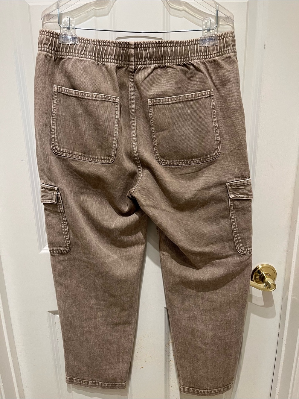 EUC GAP Mid-Rise Pull-On Easy Cargo Jeans in Tan Size Small - Picture 10 of 15